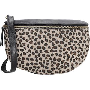 Charm London Anna crossbody tas cheeta zwart