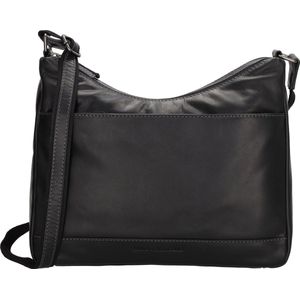 Hide & Stitches Japura Crossbody Schoudertas - 100% Leder - Zwart - 100% Leer
