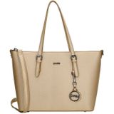Charm London Birmingham Hand & Schoudertas Shopper 15,6 inch Laptopvak Ideale School Werk Business Tas - Tote Bag - Licht goud