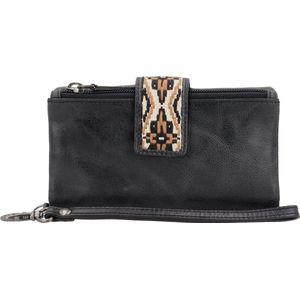 Hide & Stitches Next Navajo Portemonnee - Zwart - 100% Leer