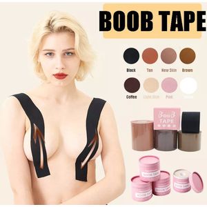 LaNicole® Boob Tape met Nipple Covers -Complete-Tepelcovers - Tepelplakkers -Zandkleurig-Light skin- Fashion BH Dress Borst - Boobtape-