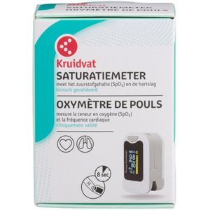 Kruidvat - Saturatiemeter - Klinisch Gevalideerd - Voor Zuurstofgehalte en Hartslag Meting
