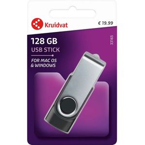 Kruidvat - USB-Stick - 128 GB - USB 3.0 - Schrijfsnelheid 30MB/s - Leessnelheid 100MB/s