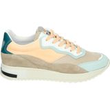 Giga - G4075 Sneakers - Groen - Wit - Materiaal: Velvet