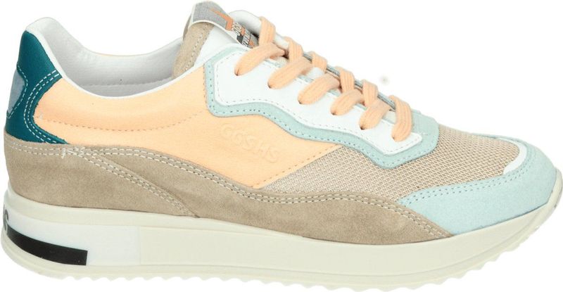 Giga - G4075 Sneakers - Groen - Wit - Materiaal: Velvet