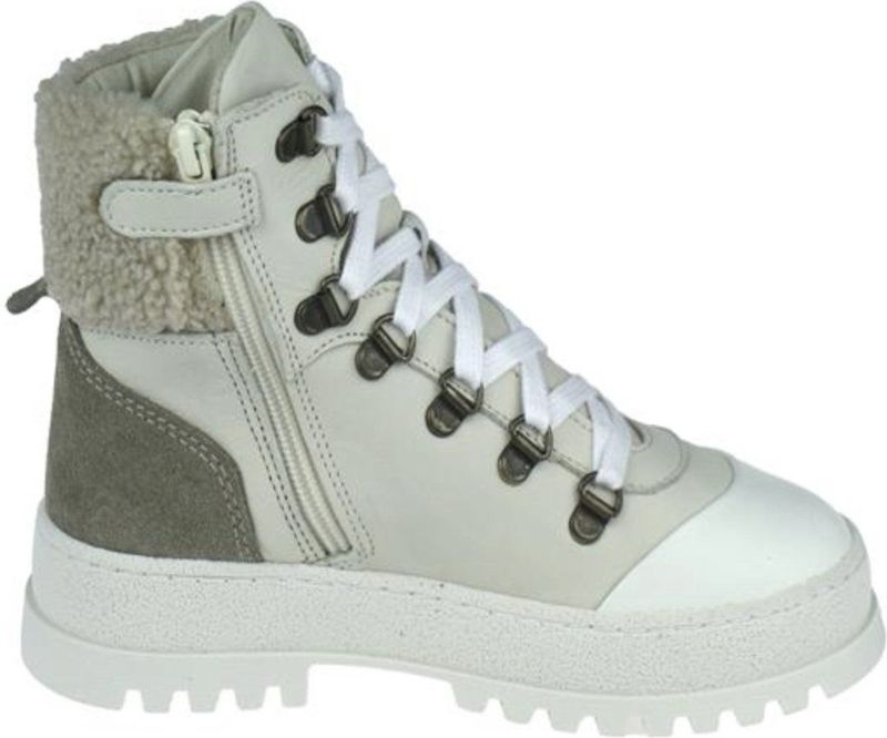 Giga - Veterboot - Beige - Leer en Suede - Rits aan Binnenzijde