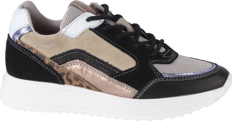 Giga - Sneakers - Zwart Combi - Suede en Leer