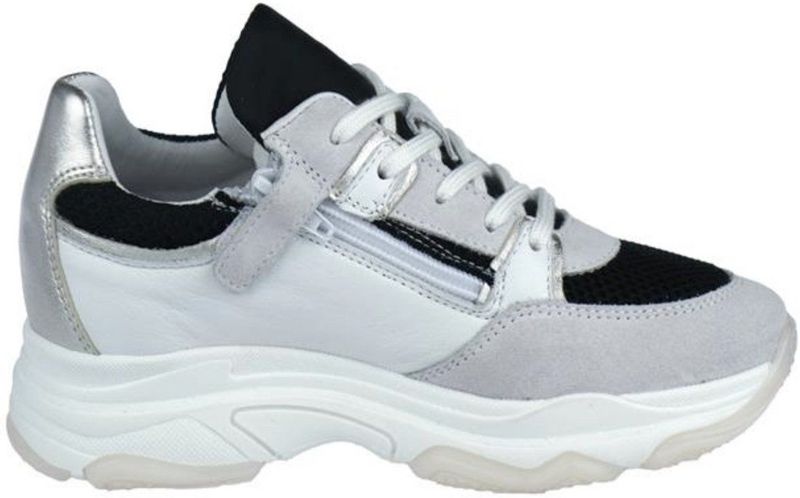 Giga Sneaker - Grijs met Witte en Zwarte Accenten