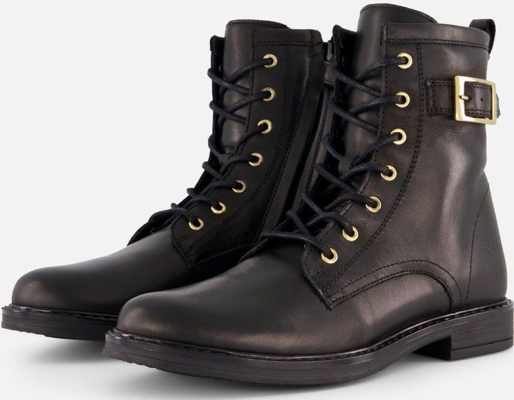 Giga - Veterboots - Zwart - Leer
