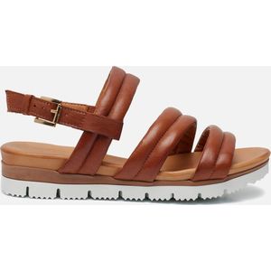 AQA Shoes A8366 - Volwassenen Platte sandalen - Kleur: Cognac - Maat: 41