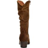 Aqa Hoge plooi laarzen cognac Suede - Dames