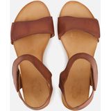 AQA Shoes A8570 - Platte sandalenDames Sandalen - Kleur: Cognac - Maat: 38