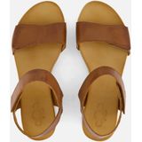 AQA Shoes A8570 - Platte sandalenDames Sandalen - Kleur: Cognac - Maat: 38