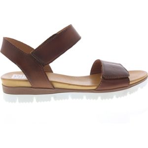 AQA Shoes A8570 - Platte sandalenDames Sandalen - Kleur: Cognac - Maat: 38