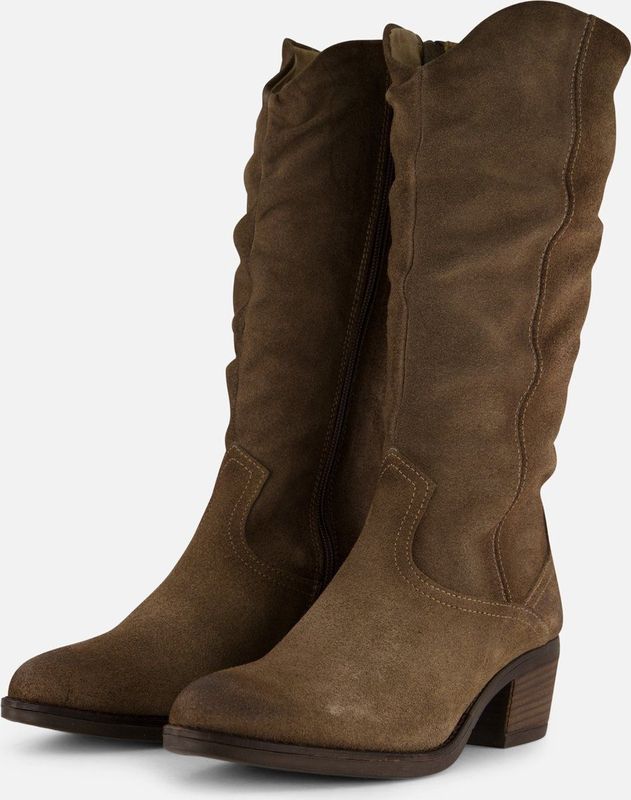 Aqa - A8661 - Laarzen - Cognac - Leer