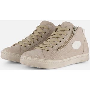 Aqa - Sneakers - Grijs - Leer - Uitneembaar Voetbed - Rits- en Vetersluiting