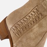 Aqa Enkellaarsjes beige Suede - Dames