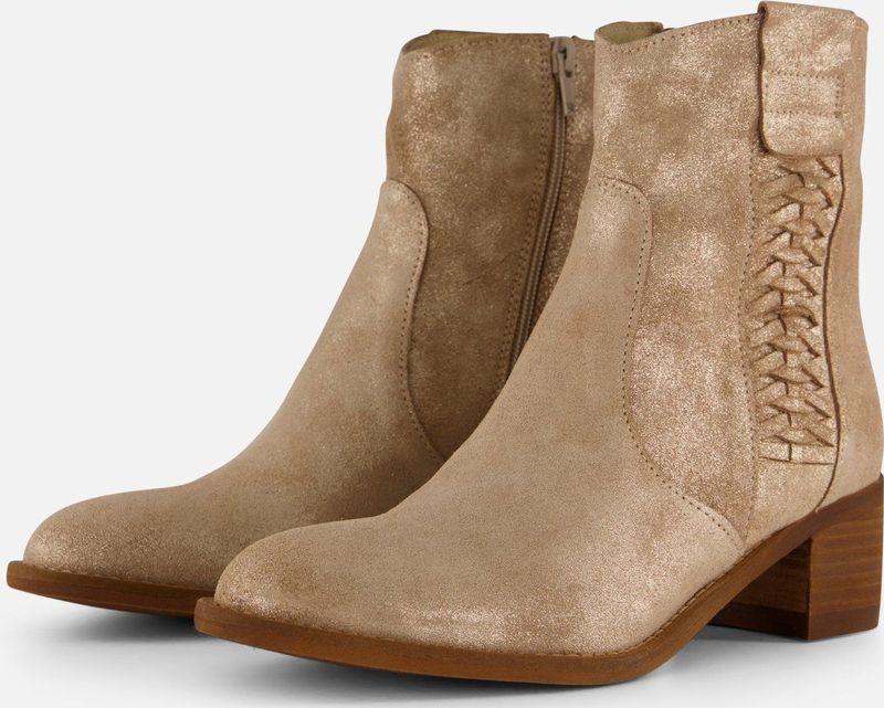 Aqa Enkellaarsjes beige Suede - Dames