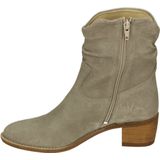 Aqa - Plooi Enkellaarsjes - Grijs - Suede