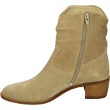 AQA Shoes - A8749 - Laarsjes - Kleur: Wit/beige - Suede - Rubberzool