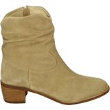 AQA Shoes - A8749 - Laarsjes - Kleur: Wit/beige - Suede - Rubberzool