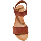 Aqa - Dames Sandalen - Zwart - Leer - Klittenbandsluiting