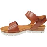 Aqa - Dames Sandalen - Zwart - Leer - Klittenbandsluiting