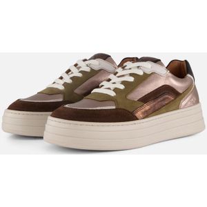 Aqa - Sneakers - Brons - Leer - Dames