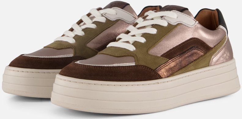Aqa - Sneakers - Brons - Leer - Dames