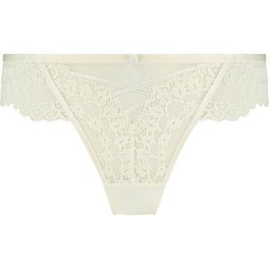 Hunkemöller Dames Lingerie String Daisy - Wit - maat XS