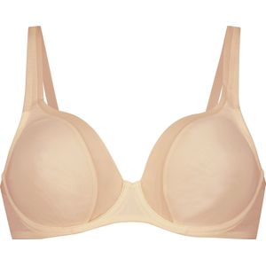 Hunkemöller Dames Lingerie Niet-voorgevormde beugel bh Mesh - Beige - maat B70