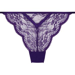 Hunkemöller Dames Lingerie String Isabelle - Paars - maat L