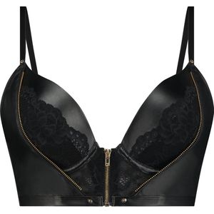 Hunkemöller Voorgevormde push-up longline beugel bh Talia Zwart