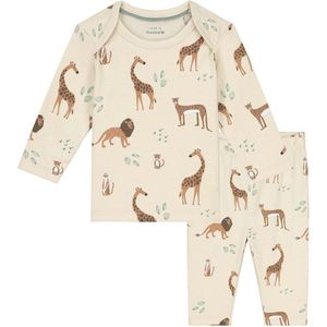 Prénatal Baby Pyjama Savanne - Jongens en Meisjes - Pyjama Kinderen - Dark Ecru - Maat 56