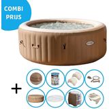 Intex - Bubble Massage - Jacuzzi - 196 x 71 cm - Beige - Inclusief toebehoren