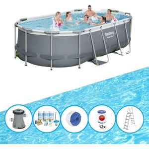 Bestway Zwembad Power Steel - Zwembad Bundel - 427x250x100 cm
