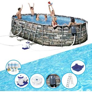 Bestway Zwembad Power Steel Swim Vista - Met accessoires - 610x366x122 cm