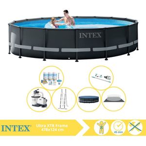 Intex Ultra XTR Frame Zwembad - Opzetzwembad - 488x122 cm - Inclusief Onderhoudspakket en Stofzuiger