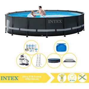 Intex Ultra XTR Frame Zwembad - Opzetzwembad - 488x122 cm - Inclusief Onderhoudspakket en Voetenbad