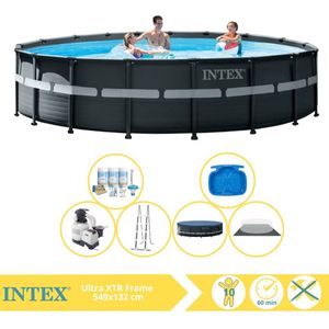 Intex Ultra XTR Frame Zwembad - Opzetzwembad - 549x132 cm - Inclusief Onderhoudspakket en Voetenbad