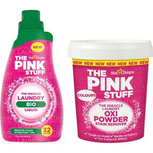 Combinatieset: The Pink Stuff - Biologische Wasgel + Vlekverwijderaar voor gekleurde- en witte was