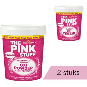 The Pink Stuff - Vlekverwijderaar voor gekleurde- en witte was - 2 x 1.2 kg - Voordeelverpakking