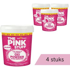 The Pink Stuff - Vlekverwijderaar voor gekleurde- en witte was - 4 x 1.2 kg - Voordeelverpakking