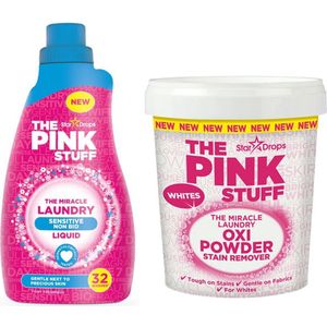 Combinatieset: The Pink Stuff - Sensitive Wasgel + Vlekverwijderaar voor witte was