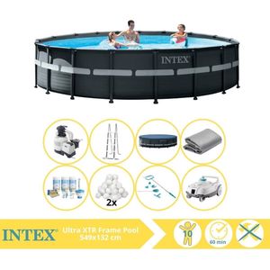 Intex Ultra XTR Frame Zwembad - Opzetzwembad - 549x132 cm - Inclusief Onderhoudspakket, Filterbollen, Onderhoudsset en Zwembad Stofzuiger