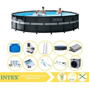 Intex Ultra XTR Frame Zwembad - Opzetzwembad - 549x132 cm - Inclusief Onderhoudspakket, Glasparels, Onderhoudsset, Stofzuiger, Voetenbad en Warmtepomp CP