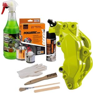 Foliatec Remklauwlakset - Toxic Groen - 3 Componenten - Inclusief velgenreiniger