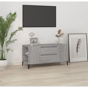 The Living Store Tv-meubel Industrieel - 102 x 44.5 x 50 cm - Grijs Sonoma Eiken