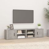 The Living Store Televisiekast Betongrijs - TV-meubelen - 80 x 31.5 x 36 cm - Bewerkt hout