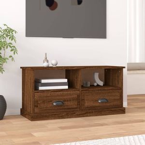 The Living Store TV-meubel - - 93 x 35.5 x 45 cm (B x D x H) - Bruineiken